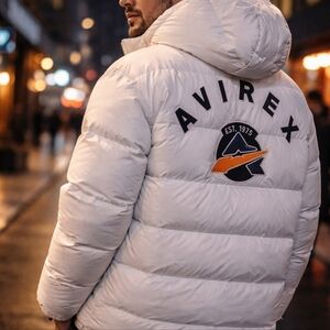 Avirex Primaloft Parka White Puffer Coat Size‎ XXL New